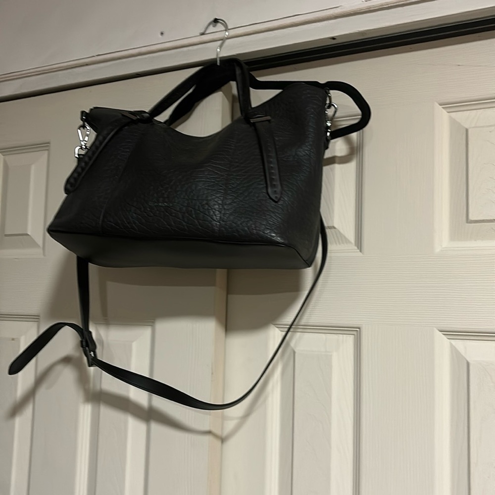 Ted Baker London‎ Olmia Knotted Handle Leather Tote Shoulder Bag Jet Black